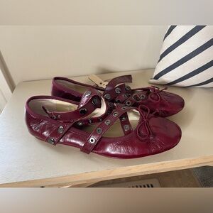 Zara Studded Strappy Flats - 40